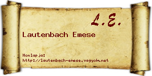 Lautenbach Emese névjegykártya