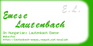 emese lautenbach business card